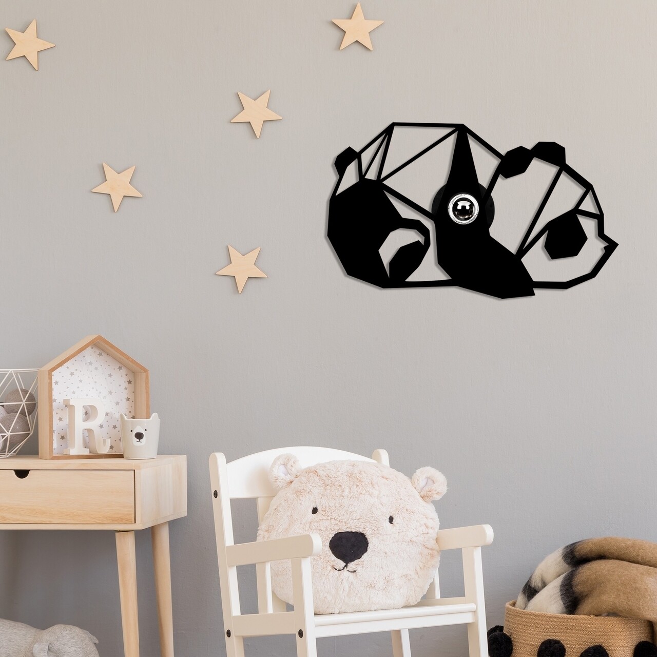 Lampa de perete, Shadow, 582-A, E27, 100 W, metal/MDF, negru - imagine 7